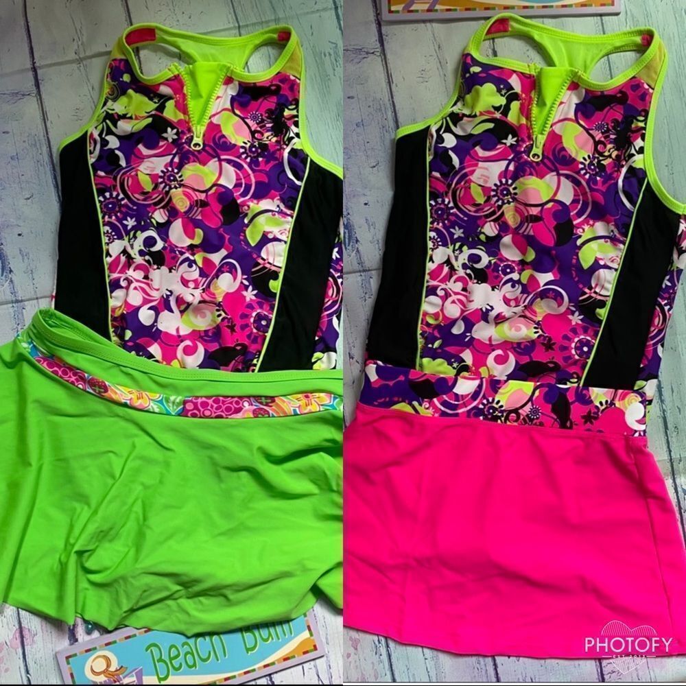 Speedo 1-Piece and Cover-Up Skirt Swimsuit Set